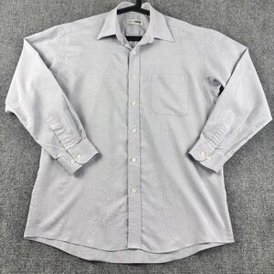 Taurus Mens Dress Shirt 100 Light Blue Gray Long Sleeve Button Up Pocket